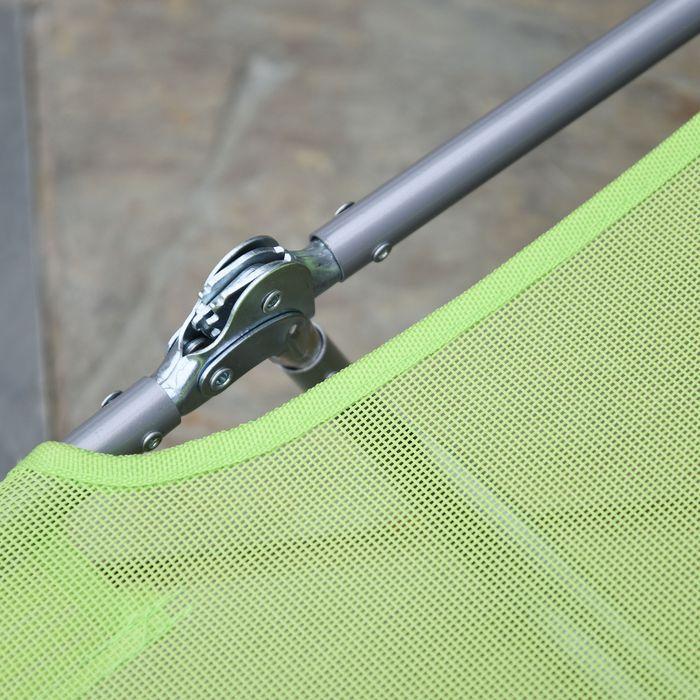 Produktbild Swisshandel24 Sonnenliege Gartenliege Relaxliege Bäderliege Zweibeinliege 4 Farben (Grün) (182 cm)