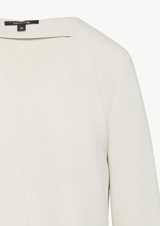 Produktbild Comma Bluse Lange Crêpe-Bluse mit V-Ausschnitt und seitlichen Schlitzen (32)