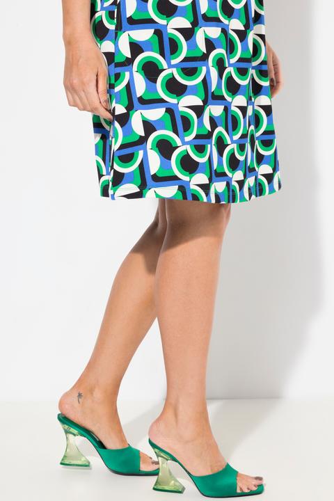 Immagine prodotto Ulla Popken Abito in jersey dal taglio oversize con scollo a girocollo, maniche a 3/4 e tasche (50, 52)
