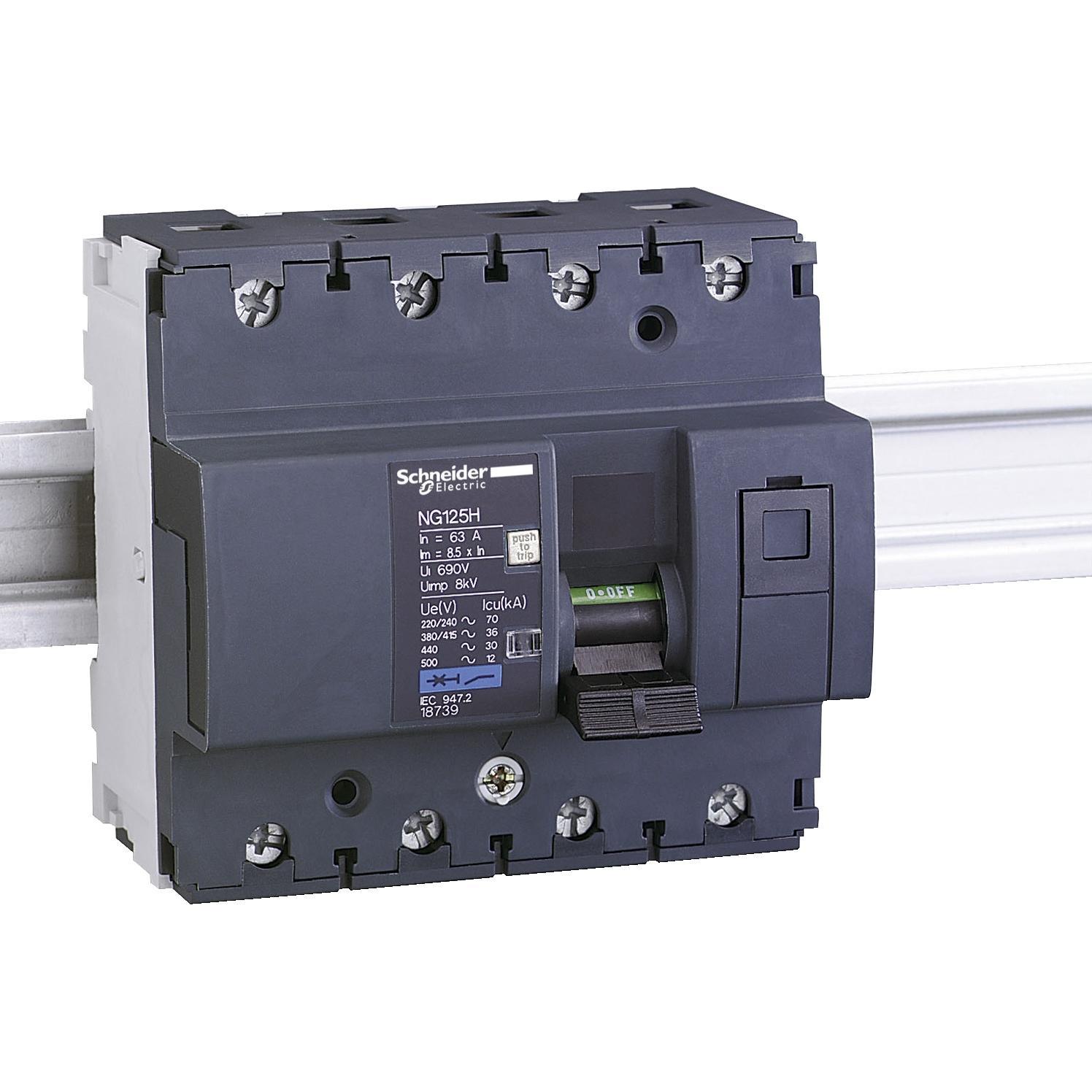 Schneider Electric, Schutzschalter, Leistungsschalter NG125H, 4-polig, 10A, 18732