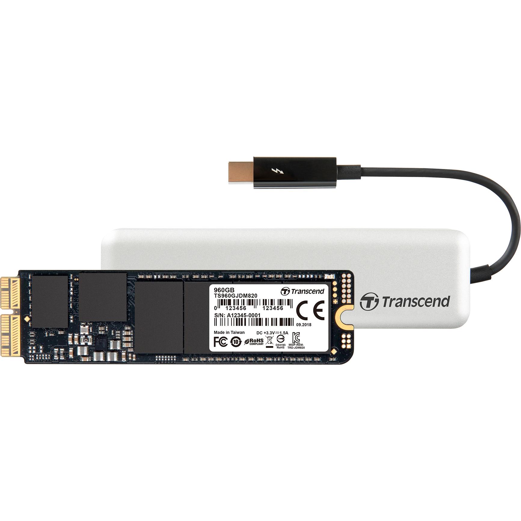 Transcend JetDrive 855 (0.48 TB), SSD esterno, Argento