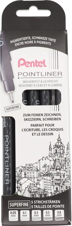 Image du produit Pentel Pointliner (Noir, 1 x)