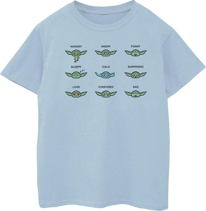 Immagine prodotto Star Wars Mandalorian Grogu Mood Maglietta Ragazze (152, 158)