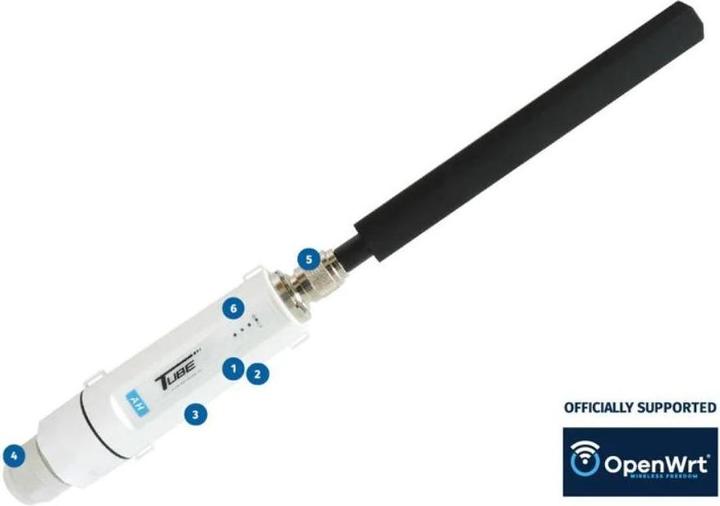 Produktbild Alfa Network TUBE-AH (EU)/EU - IEEE 802.11ah 863-868MHz AP/CPE, PoE-Unterstützung