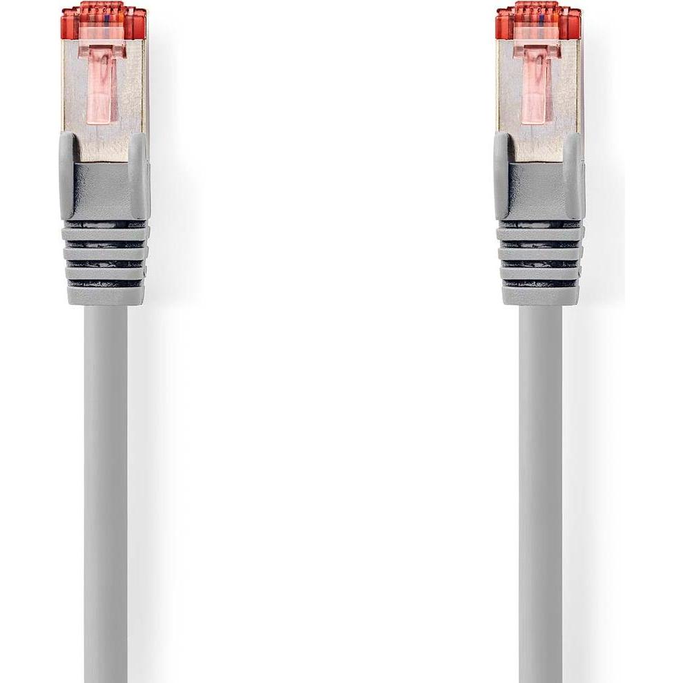 Nedis CAT6-Netzwerkkabel RJ45 Stecker RJ45 Stecker S/FTP 10.0 m Rund LSZH Grau Label (S/FTP, CAT6, 10 m), Netzwerkkabel