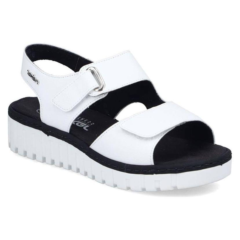 Rieker, Damen, Sandalen, Sandals V1382-80 Białe 39, Weiss, (39)