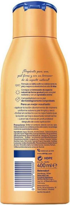 Produktbild NIVEA Q10+ reafirmante y autobronceadora body milk 400 ml (Selbstbräunungsschaum, 400 ml)