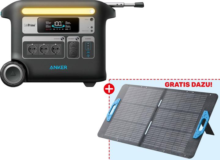 Produktbild Anker Solix SOLIX Powerstation F2000 + SOLIX Solarmodul PS100