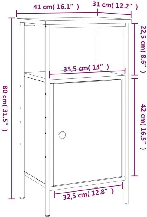 Immagine prodotto vidaXL Frida (41 x 31 x 80 cm)