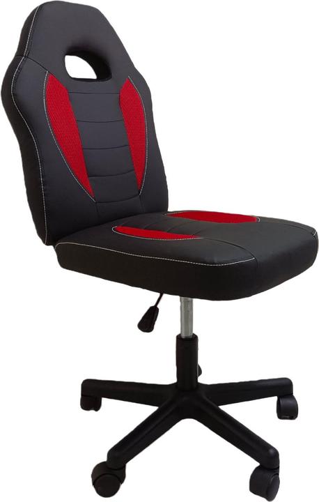 Produktbild HTI-Living Schreibtischstuhl höhenverstellbar 360°-Drehfunktion Schwarz-Rot (37.50 - 47.50 cm)