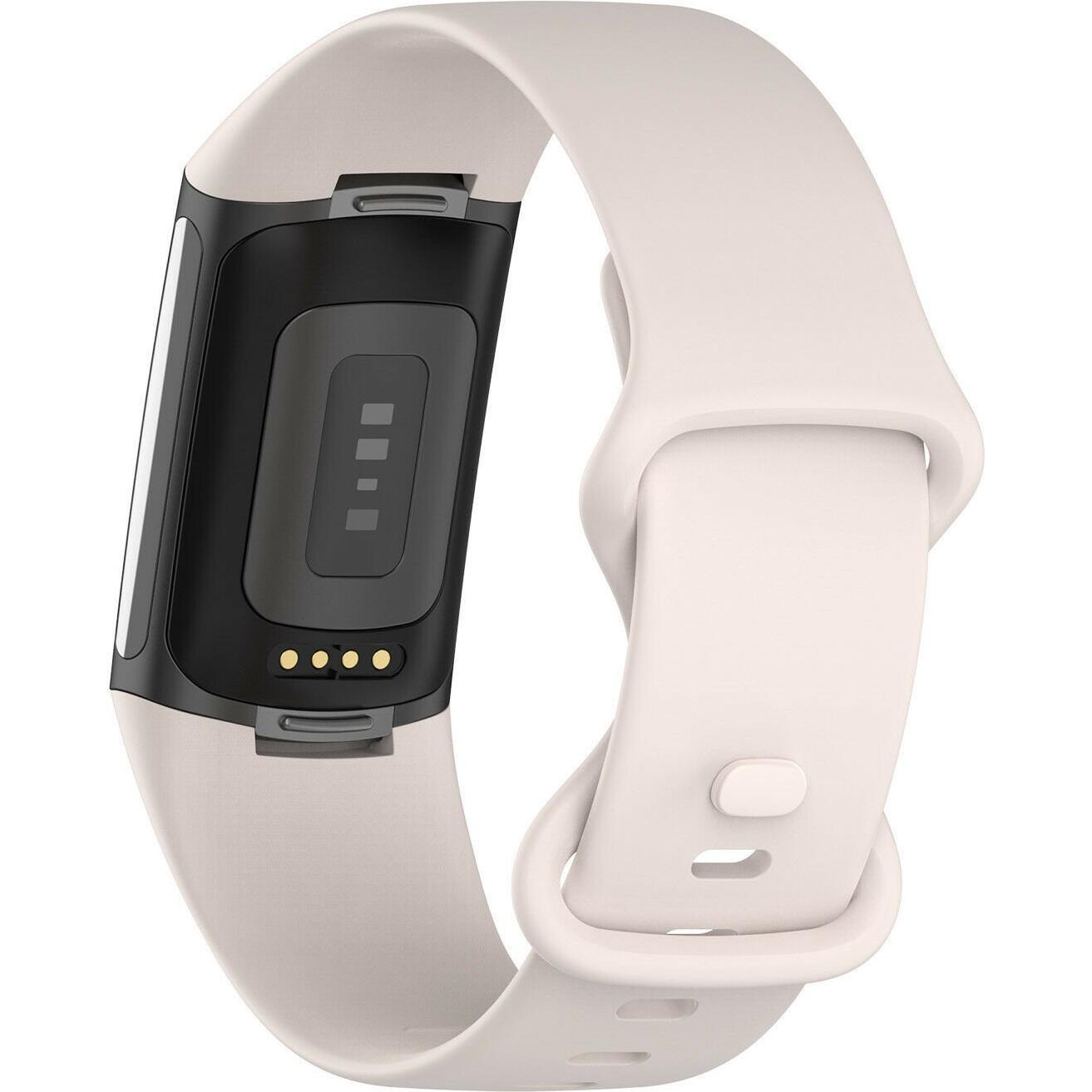 Thumbnail - Strap-it Silikonarmband (Silikon, Fitbit Charge 5), Uhrenarmband, Weiss