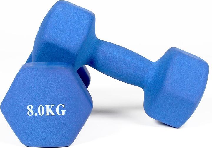 Gladiatorfit Haltères en néoprène (2 x 8 kg)
