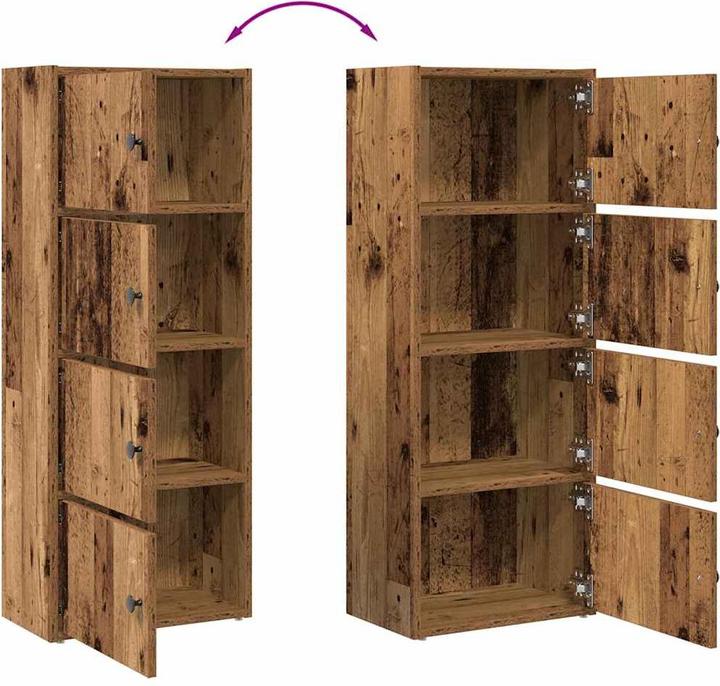 Image du produit vidaXL Bibliothèque imitation vieux bois 40x24x102 cm bois composite Bibliothèque (40 x 24 x 102 cm)