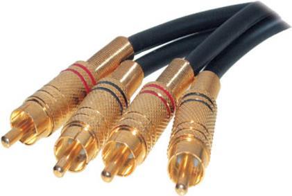 2 RCA Stereo Audio kabels - Audio L/R - Beugels en Meer