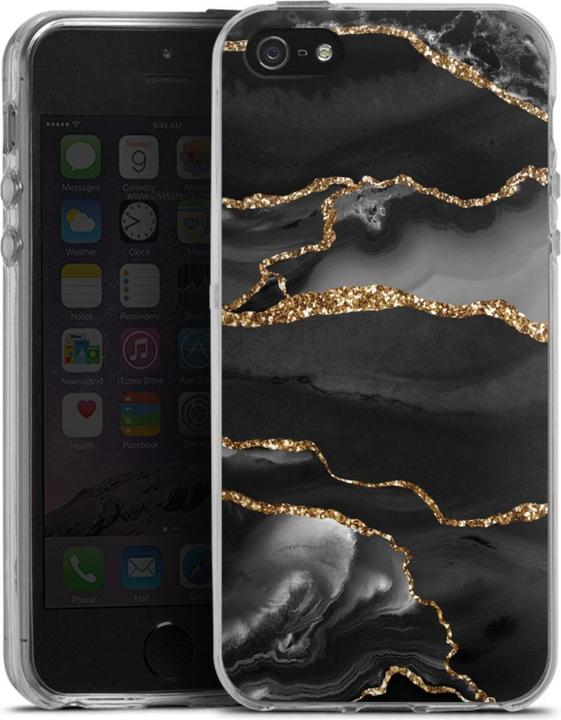 Produktbild DeinDesign Silikon Hülle für Apple iPhone 5s Handyhülle Case Smartphone Schutzhülle Glitzer Look Marmor (Apple iPhone 5s)