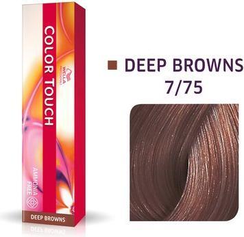 Image du produit Wella Color Touch Deep Browns (7/75 blonde moyenne blonde brun-mahogany brun-mahogany)