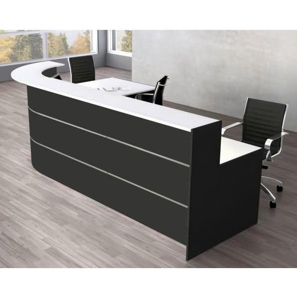 Thumbnail - Kerkmann, Schreibtisch, BARI Empfangstheke anthrazit, weiss 370,0 x 200,0 x 112,0 cm