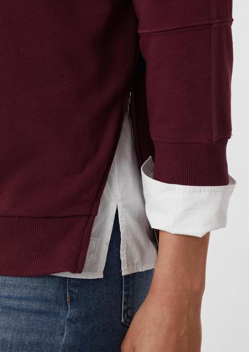 Produktbild Comma Sweatshirt Sweater mit Artwork und seitlichen Reissverschlüssen (32)