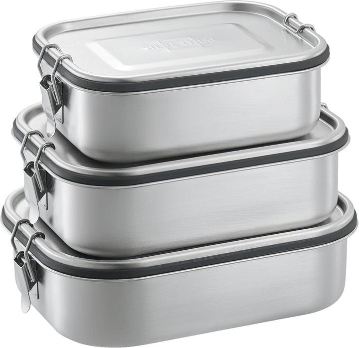 Produktbild Silberthal 3-teiliges Brotdosen-Set mit Fächern