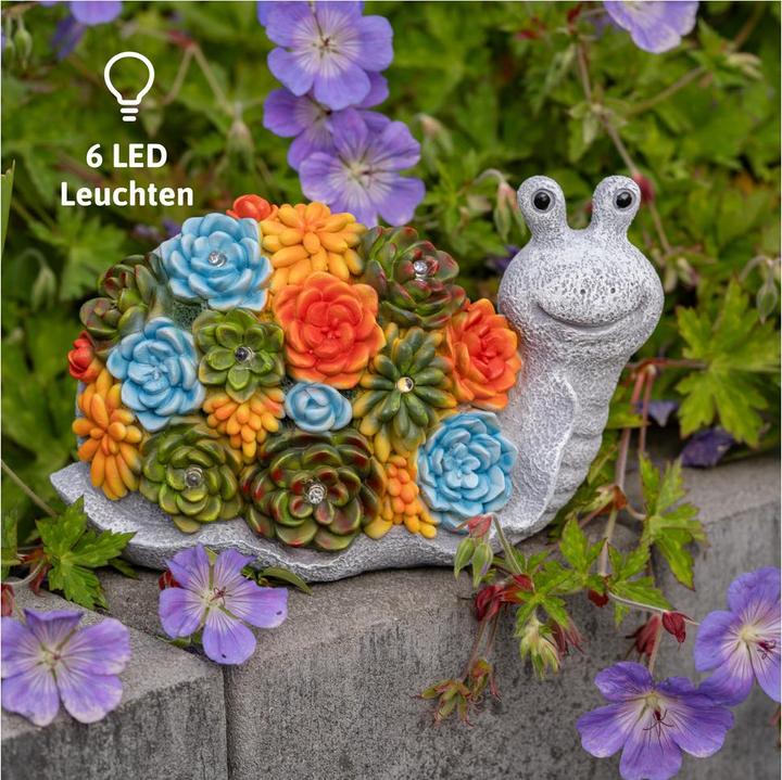 Immagine prodotto Dönges Decorazione solare da giardino a forma di lumaca con 6 LED, 190x100x120 cm
