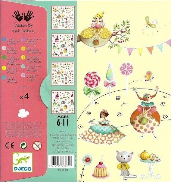Actual product image Djeco Sticker Princess Tea Party