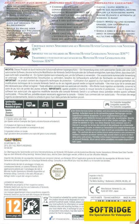 Image du produit Capcom Monster Hunter Generations Ultimate (Switch, Multilingue)