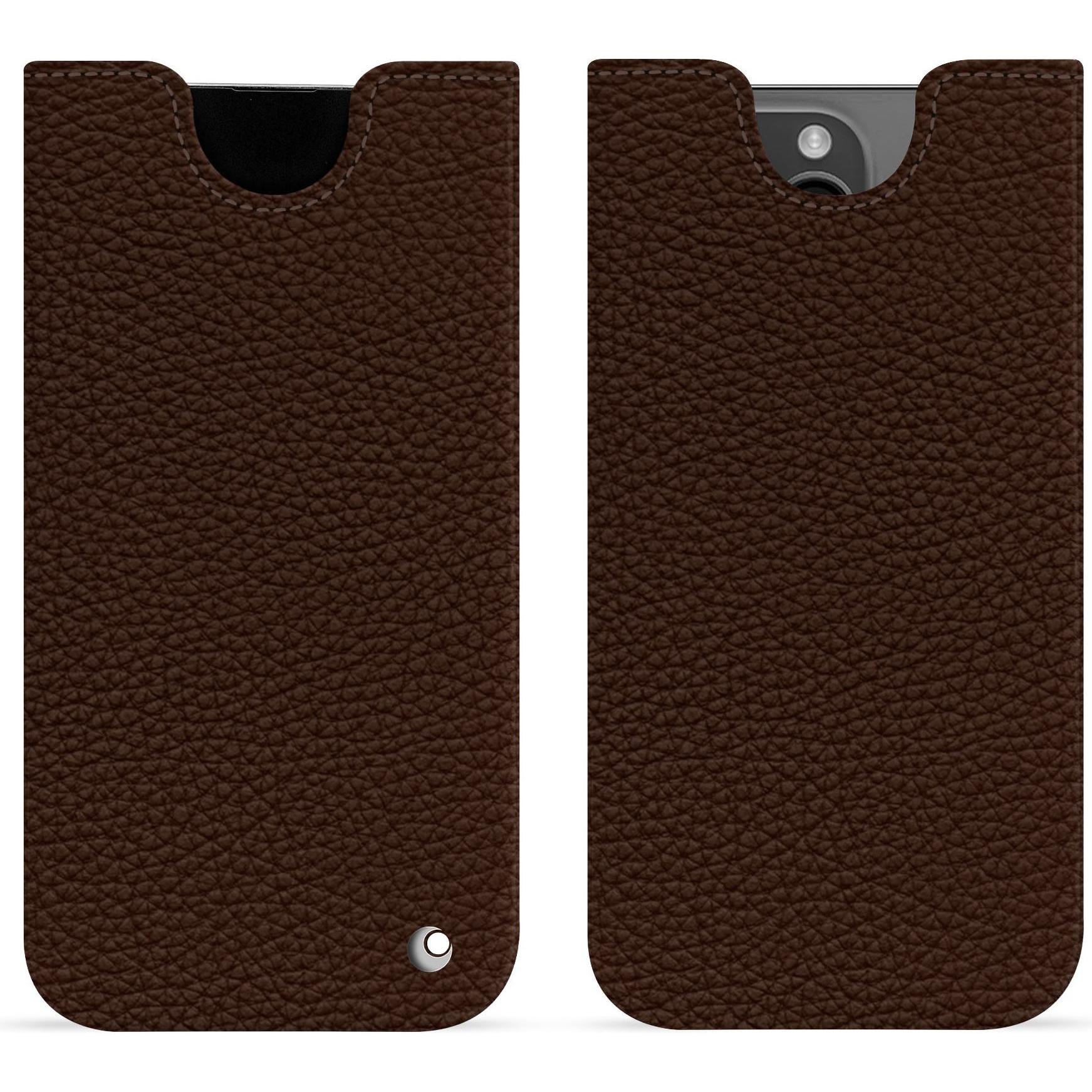 Noreve Lederschutzhülle (Apple iPhone 15 Pro Max), Smartphone Hülle, Braun