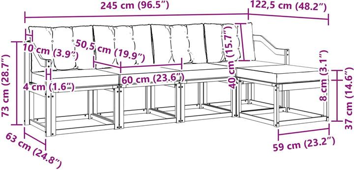 Produktbild vidaXL Outdoor-Sofa