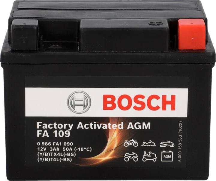 Immagine prodotto Bosch Automotive Batteria per moto FA109 AGM 3Ah/50A (3 Ah, 50 A)
