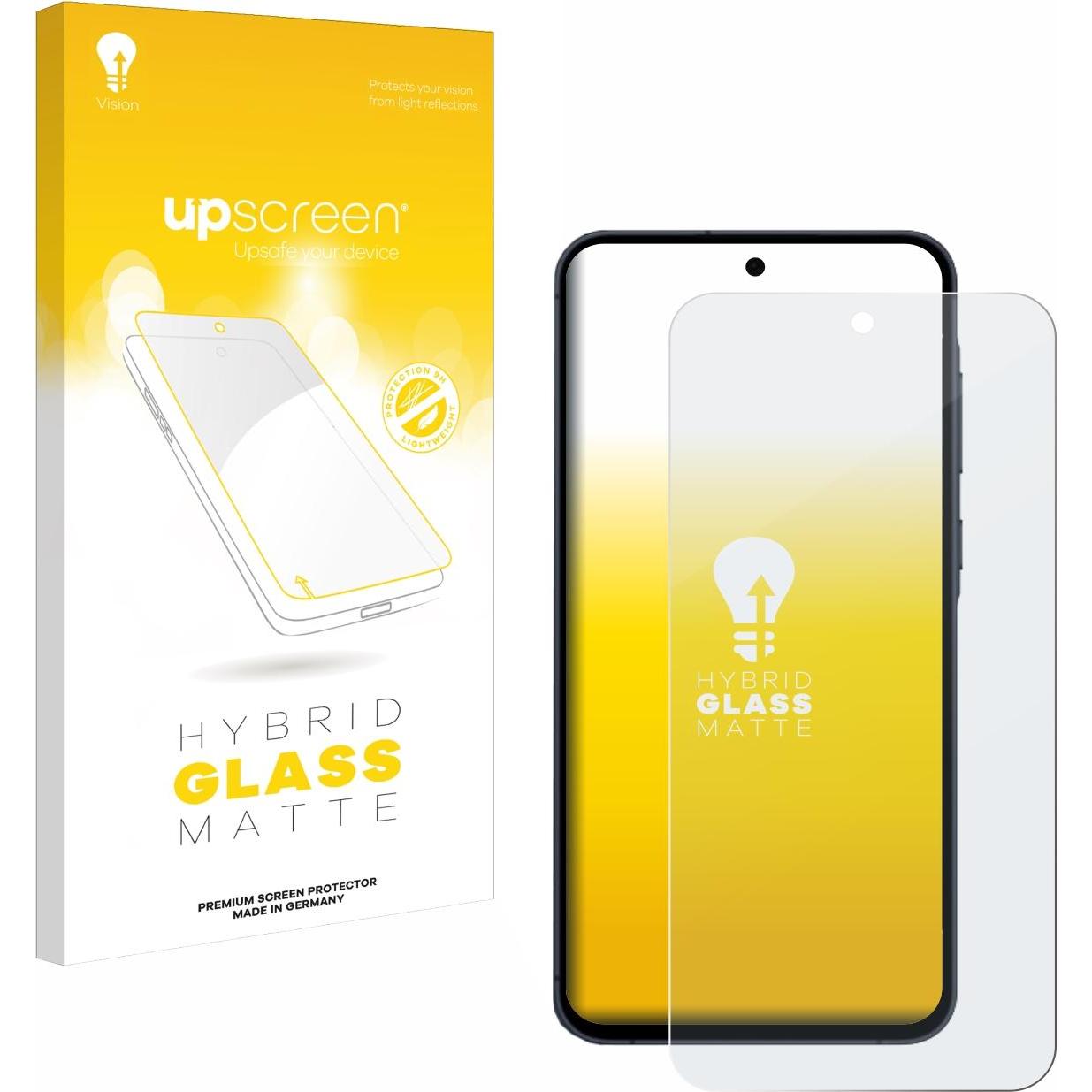 upscreen Reflection Shield Panzerglasfolie Matt (1 Stück, Samsung Galaxy A55), Smartphone Schutzfolie, Grau