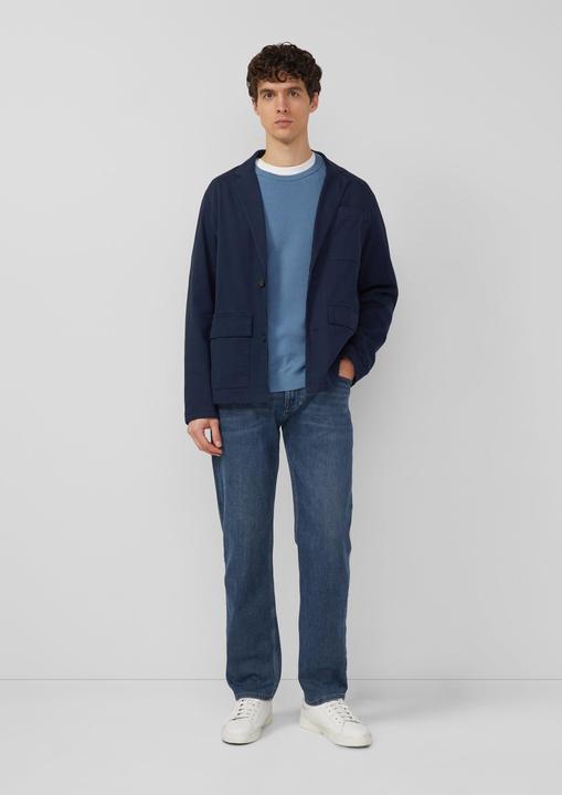 Produktbild s.Oliver Strickpullover Strukturierter Raglanpullover aus Baumwolle mit Ärmeltasche (XL)