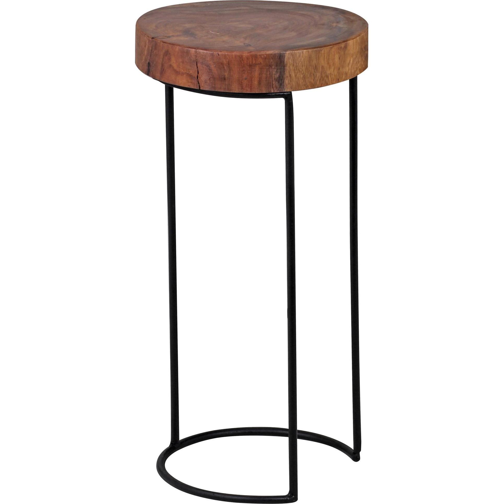 FineBuy, Couchtisch + Beistelltisch, Beistelltisch Braun (28 x 28 x 55 cm)