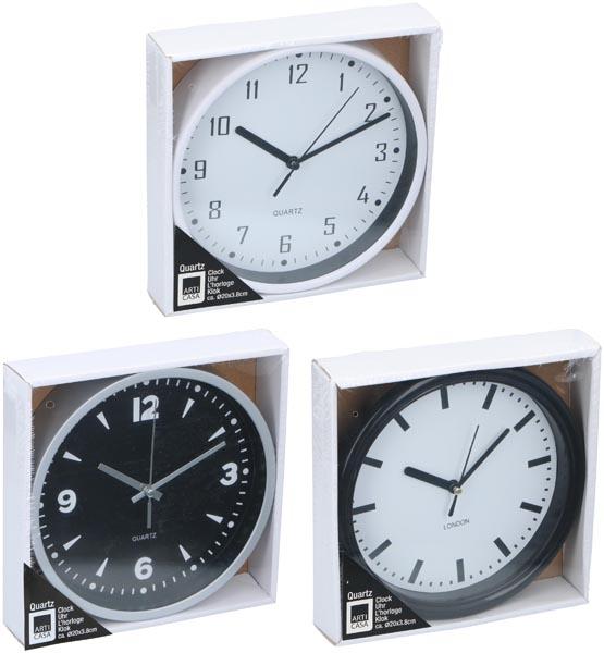 Actual product image Arti Casa Wallclock Ø20xh3,8cm 3as