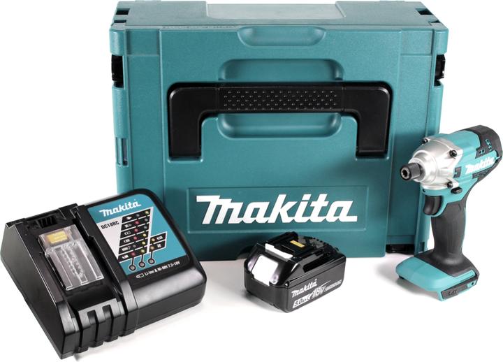 Produktbild Makita DTD 156 RT1J Akku Schlagschrauber 18V 155Nm + 1x Akku 5,0Ah + Ladegerät + Makpac