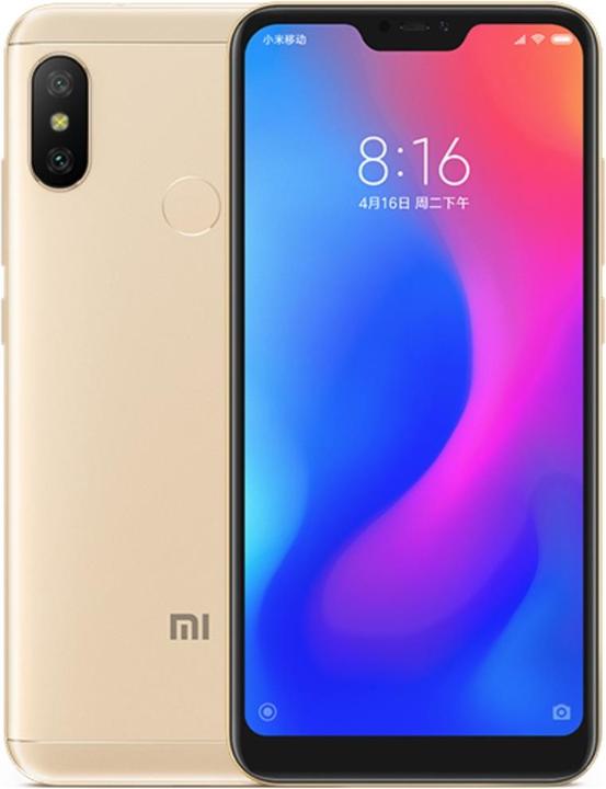 Actual product image Xiaomi Mi A2 Lite (64 GB, Gold, 5.84", Hybrid Dual SIM, 4G)