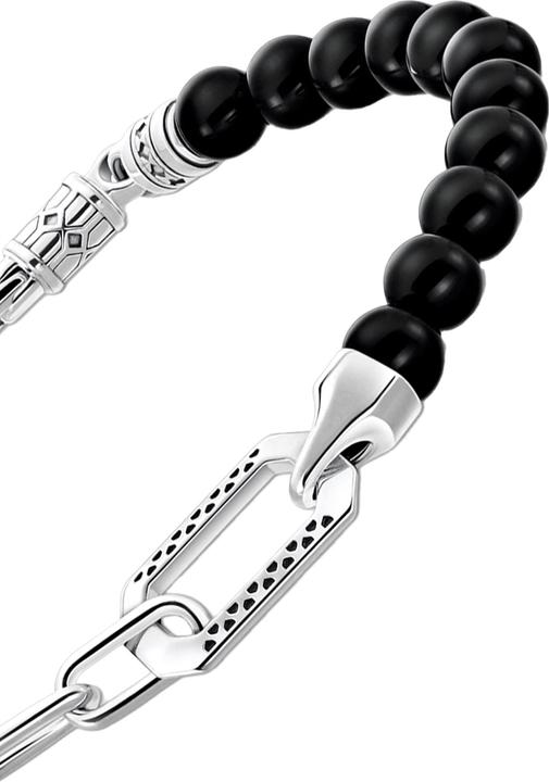 Actual product image Thomas Sabo Bracelet Onyx Beads (19 cm, 925 silver)