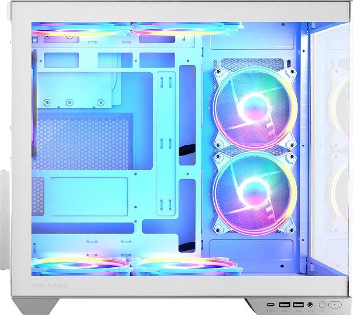 Produktbild Modecom Obudowa Volcano Panorama Apex ARGB 7F biała (AT-PANORAMA-7F-ARGB-20-000000-0002) (ATX, ITX, mATX, Mini-ITX)