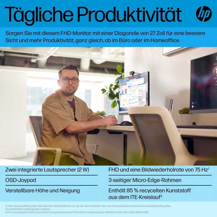 Produktbild HP P27H G5 (1920 x 1080 Pixel, 27")