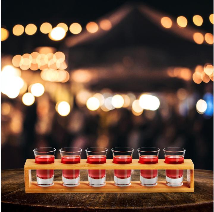 Produktbild Relaxdays Schnapsbrett (0.40 dl, 1 x, Schnapsgläser + Shotgläser)