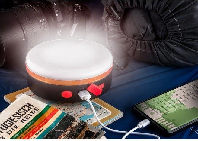 Actual product image Goobay LED solar camping lamp with rechargeable battery