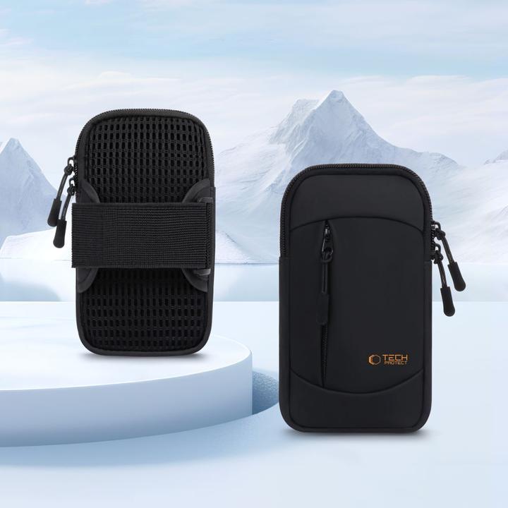 Actual product image Tech-Protect M6 Universal Sportarmband - Schwarz und Orange