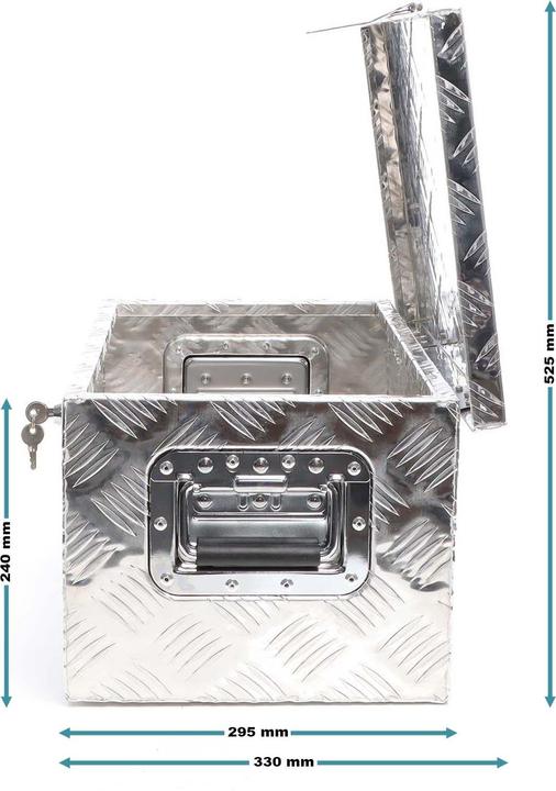 Produktbild XPOtool Werkzeugbox Alu 50,8x30,5x24cm Silberfarben Transportbox Werkzeugkiste