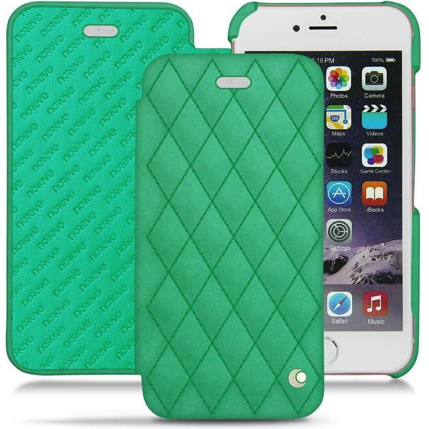 Noreve Lederschutzhülle horizontal (Apple iPhone 6s Plus), Smartphone Hülle, Grün