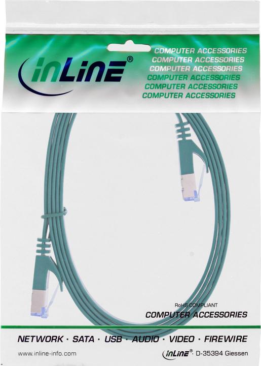 Produktbild InLine Patch-Kabel RJ-45 (M) bis RJ-45 (M) (U/FTP, CAT6a, 0.50 m)