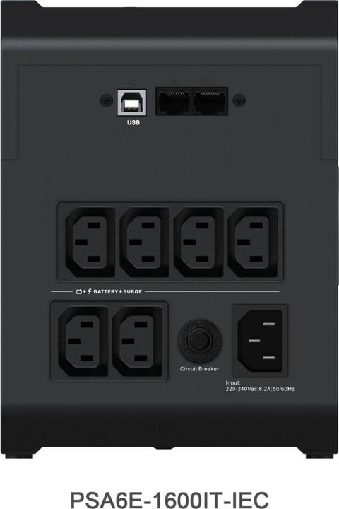 Actual product image Vertiv PSA6E-1600IT-IEC, Line-Interaktiv, 1,6 kVA, 925 W, Sine, 140 V, 290 V (925 W, Line-interactive UPS)