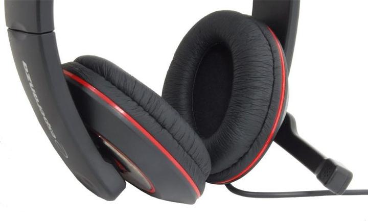 Produktbild Esperanza EH118 Kopfhörer & Headset Kabelgebunden Kopfband Anrufe/Musik Schwarz Rot (Kabelgebunden)