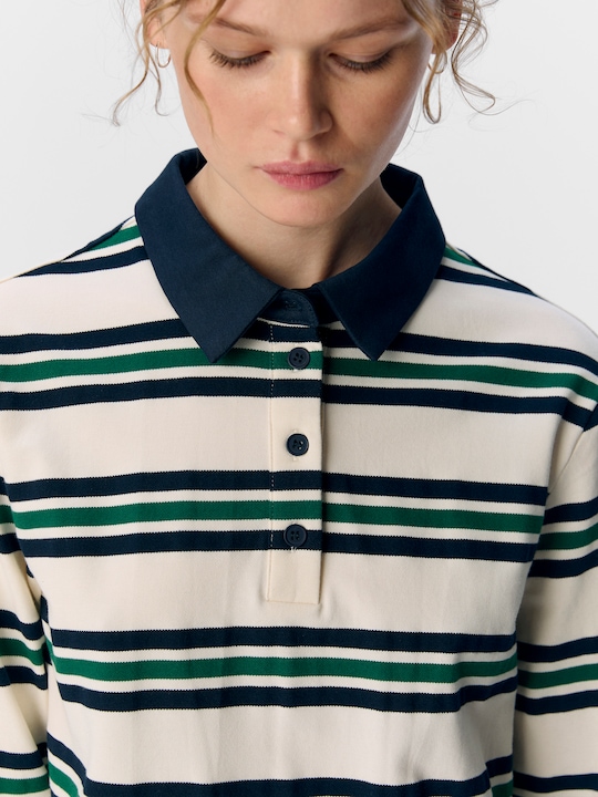 Image du produit Object Gestreiftes Langarm-Poloshirt (L)