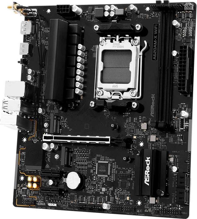 Image du produit AsRock A620AM-X WiFi AM5 mATX HDMI/DP DDR5 (AM5, AMD A620, mATX)
