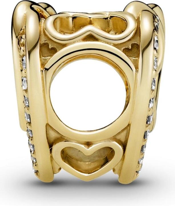 Image du produit Pandora Charm Coeurs entrelacés en or 14k étincelant (Alliage métallique plaqué or)