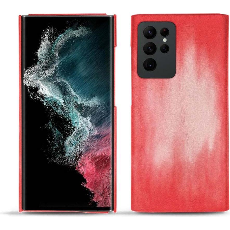 Thumbnail - Noreve Lederschutzhülle (Samsung Galaxy S22 Ultra), Smartphone Hülle, Rosa